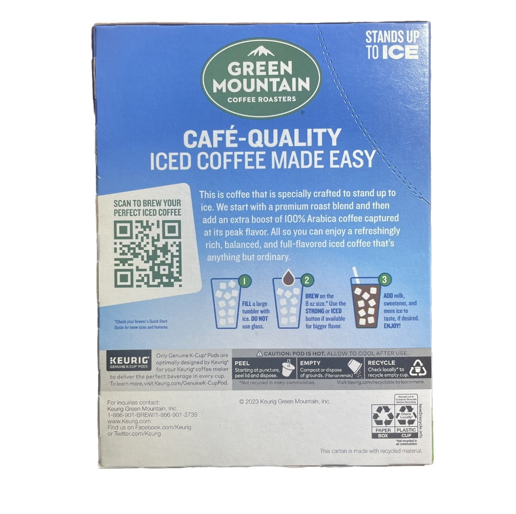 Green Mountain Coffee Roasters, ICED Pumpkin Spice Iced K-Cup Coffee Pods, 24 Count
