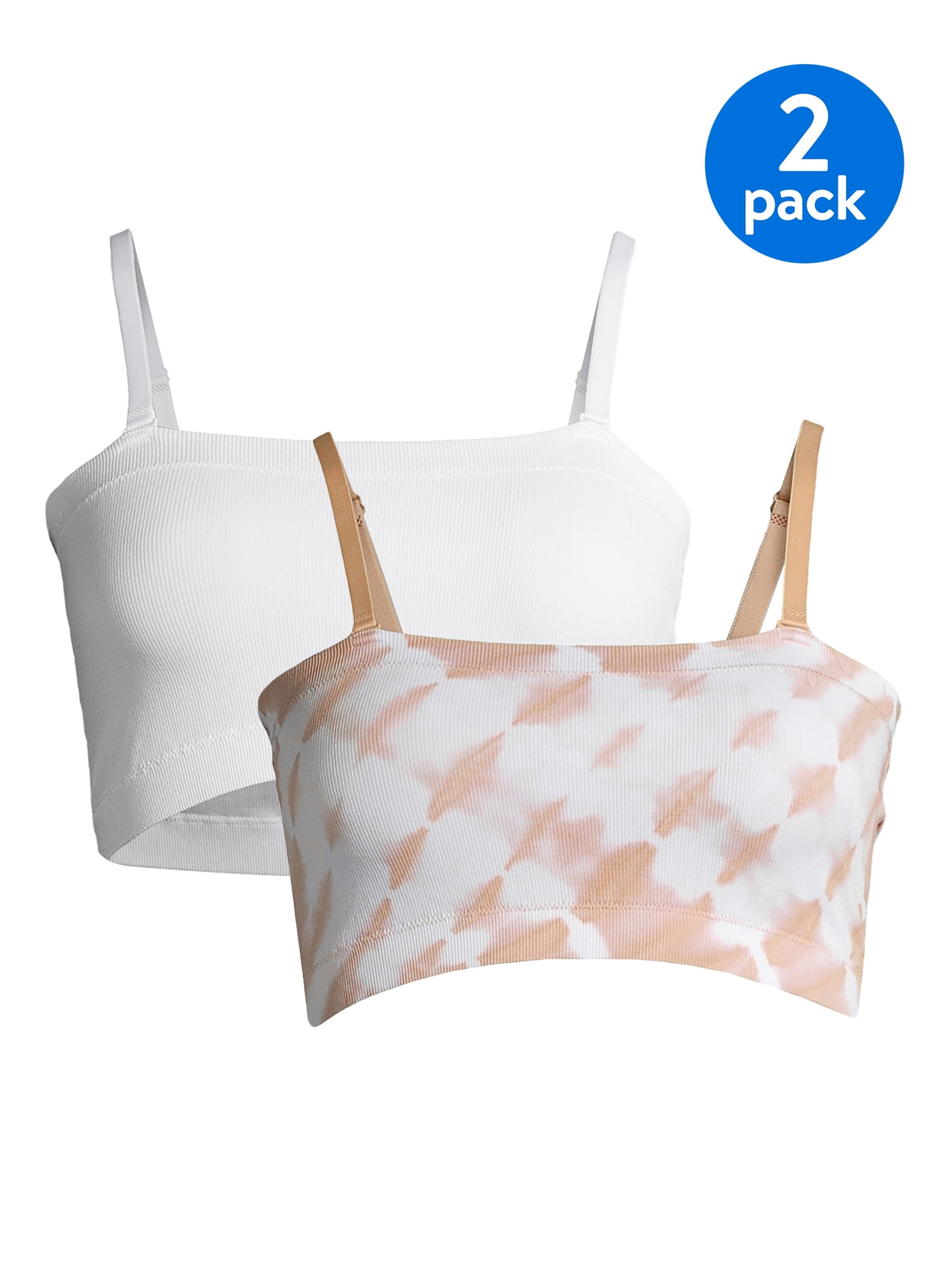 No Boundaries No Boundaries Juniors' Seamless Bandeau Bra, 2Pack