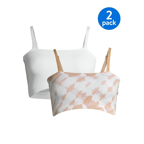 No Boundaries No Boundaries Juniors' Seamless Bandeau Bra, 2Pack