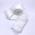 thumbnail image 3 of Shaggy Mohair Faux Fur Fabric Strips Ribbon, Pre Cut Roll, 6" Wide by 60" Long - White, 3 of 3