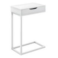 thumbnail image 2 of Home Square 1 Drawer Metal Accent Table in White Finish - Set of 2, 2 of 6