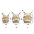thumbnail image 6 of Foldable Decorative Hand Woven Rattan Wicker Basket with Convenient Handle - Ideal for Stylish Plant Display  Neat Storage  and Easy Organization - Versatile Cestos Mimbre Panier Rangemen, 6 of 7