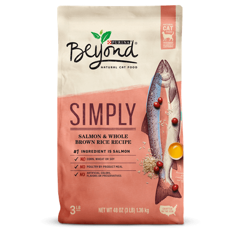 Purina Beyond Simply Salmon & Whole Brown Rice Recipe Adult Dry Cat Food - 3 lb. Bag