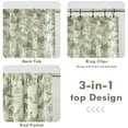 thumbnail image 6 of DriftAway 100% Blackout Toile Linen Curtains for Bedroom Double Layer Farmhouse French Country Vintage Printed Pattern Thermal Sound Lined Back Tab Drapes 96 inch Long 2 Panels Loden Green, 6 of 8