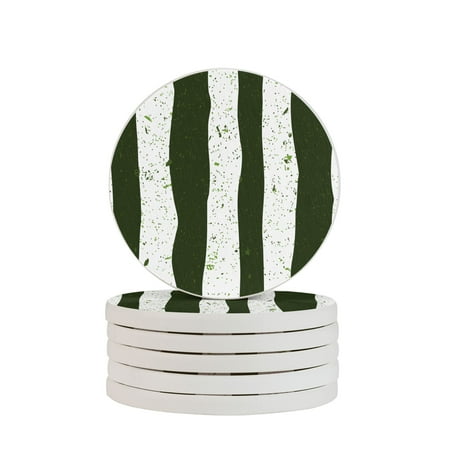 

Circular Drink Coasters Set Watermelon Beautiful Home Decor Diatomite Heat-Resistant Diatomite Protect Table Countertop