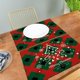 thumbnail image 5 of Juego de 4 manteles individuales de Navidad de arpillera de algodón Reversible para decoración de mesa navideña, 5 of 5
