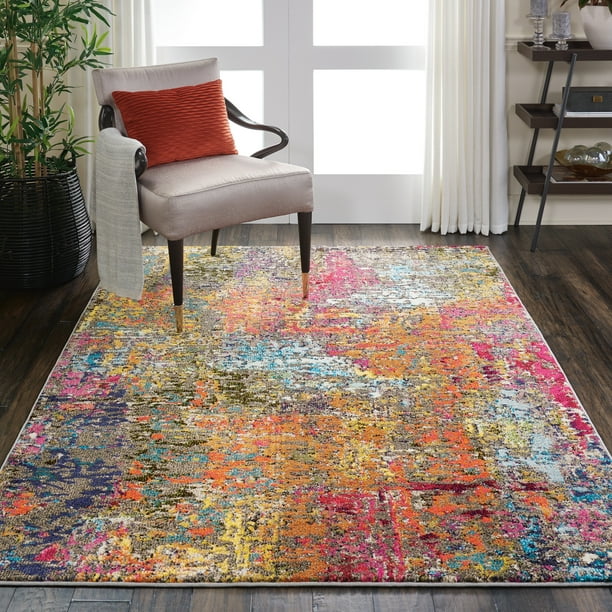 Nourison Celestial Abstract Sunset 5'3" x 7'3" Area Rug, (5x7