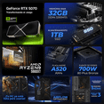 thumbnail image 3 of PC Gamer Completa con IA Xtreme PC Gaming ASUS TUF NVIDIA GeForce RTX 5070 AMD Ryzen 9 5900XT 32GB SSD 1TB Monitor Curvo 27 165Hz Sistema Liquido WIFI para gaming competitivo y streaming, 3 of 6