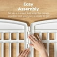 thumbnail image 4 of IRIS 34" 6-Panel Dog Playpen with Door, 44 x 63 x 34, Puppy Fence, Puppy Playpen, Dog Play Pen Indoors, Pet Fence, Puppies/Small Dogs, White, 4 of 8