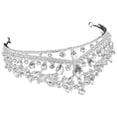 thumbnail image 4 of Delicate Bride Rhinestone Crown Tiara Wedding Party Tiara Bridal Tiara for Girls, 4 of 8