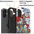 thumbnail image 2 of Magnetic Case for iPhone 16 Plus, Compatible with Magsafe PC Hard Shell & Silicone Inner Bumper Anti-Scratch Full-Body Cover Shockproof Slim Design New York Winter Coquette Collage, 2 of 7