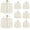Ivory, variant on 6 Pack White Square Tablecloths - 70 x 70 Inches - Stain Resistant and Reusable Table Clothes, Polyester Fabric Table Covers for Dining, Card Tables, Coffee Tables