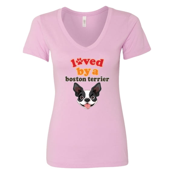 Inktastic Boston Terrier Dog Women's V-Neck T-Shirt