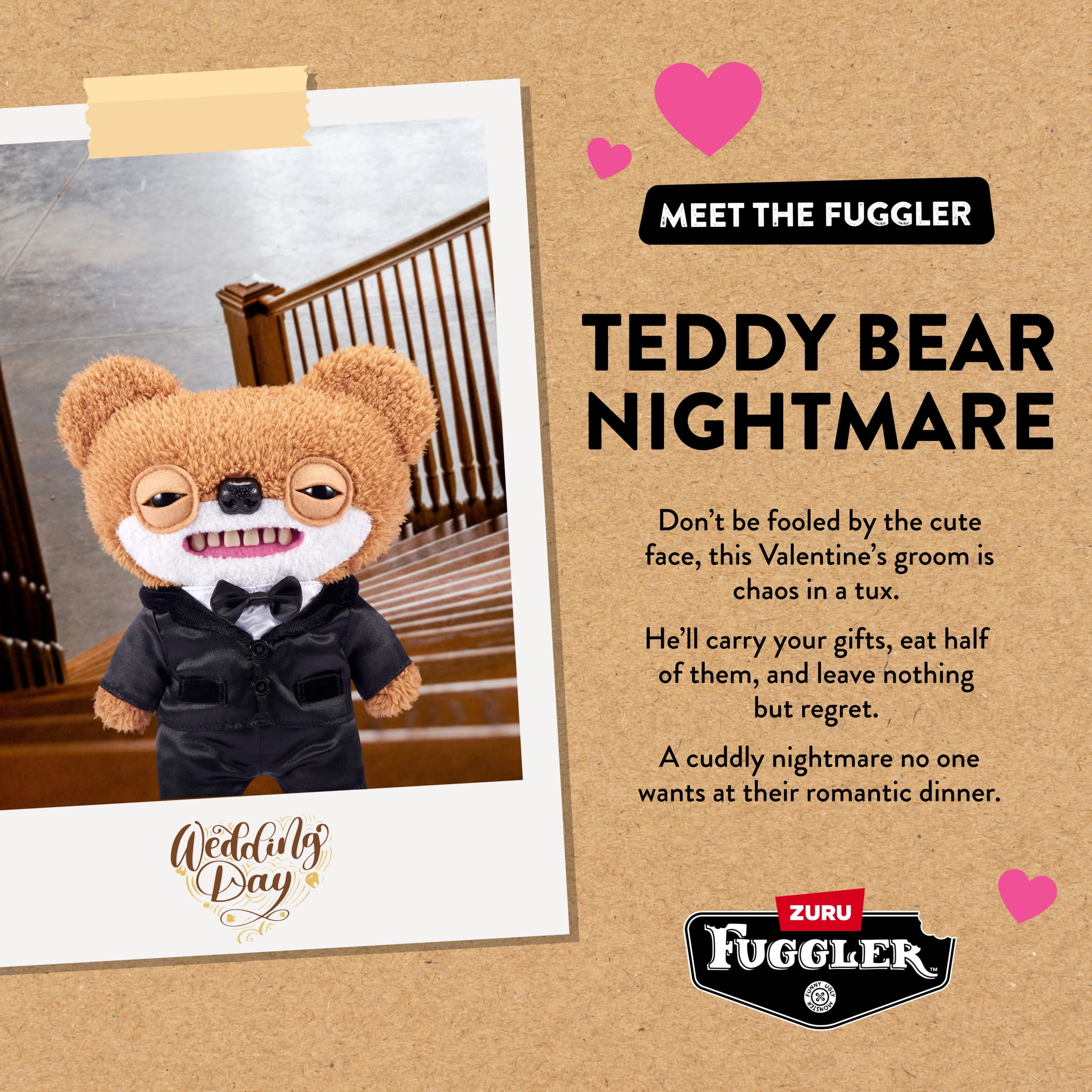 Fuggler Wedding Fuggs 9 inch 2-Pack, Funny Ugly Monster Soft Stuffed Plush Toy by ZURU