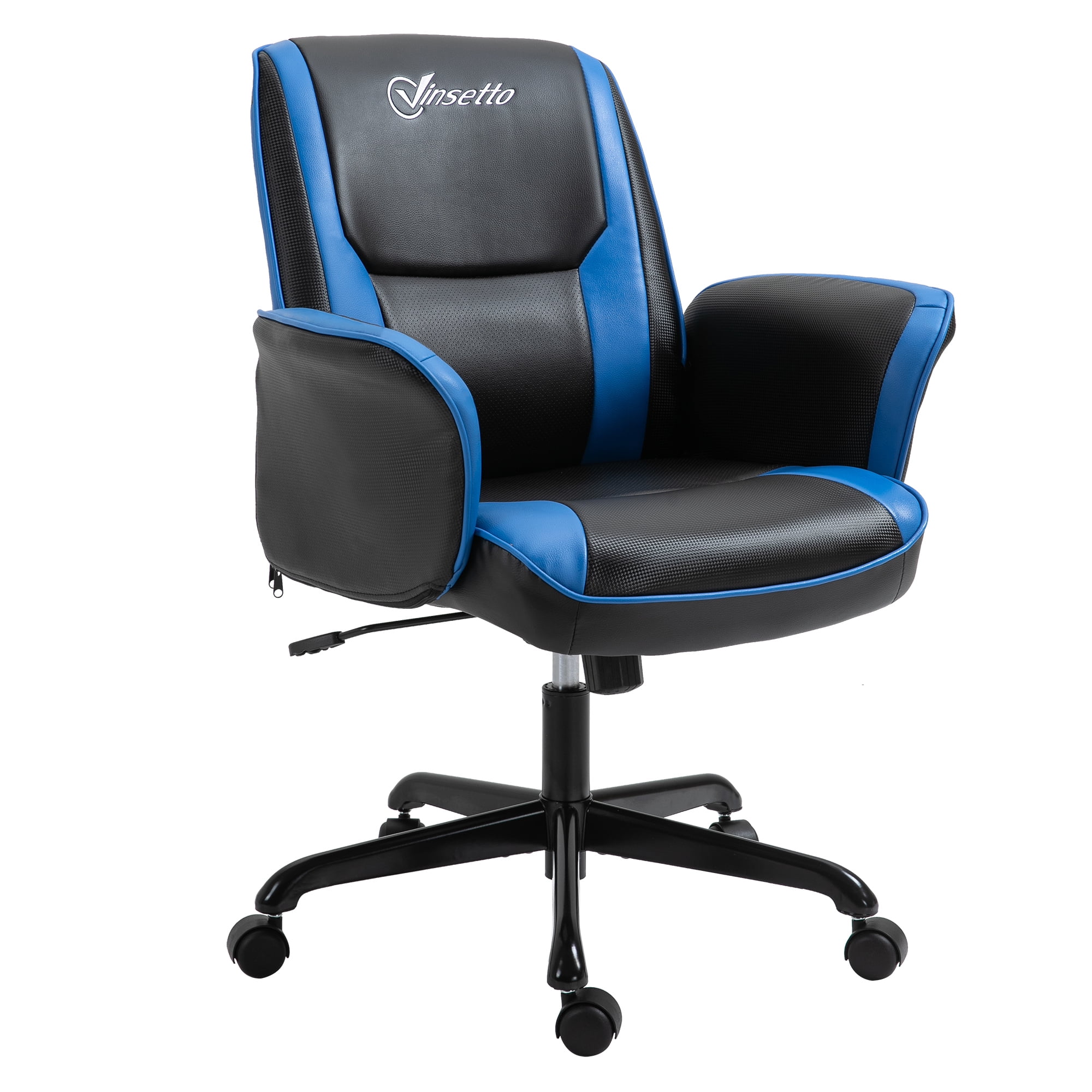 Vinsetto Ergonomic & Adjustable Swivel Gaming Chair, Blue and Black