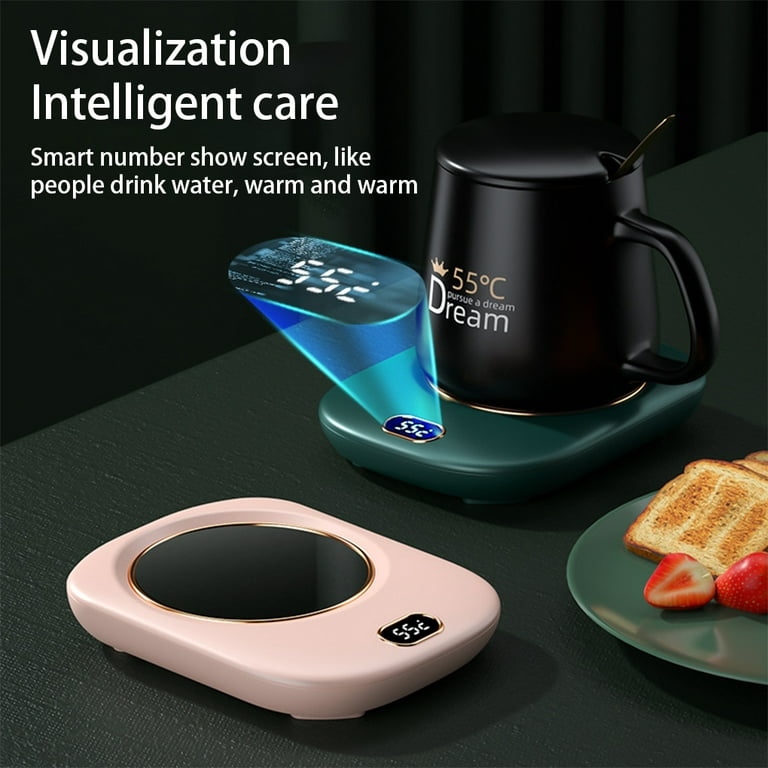 TureClos Coffee Cup Warmer USB Tea Mug Warmer Portable Electric Heating  Water Cup Mat for Home Office, Pink 