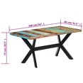 thumbnail image 4 of vidaXL Dining Table 160x80x75 cm Solid Reclaimed Wood, 4 of 5