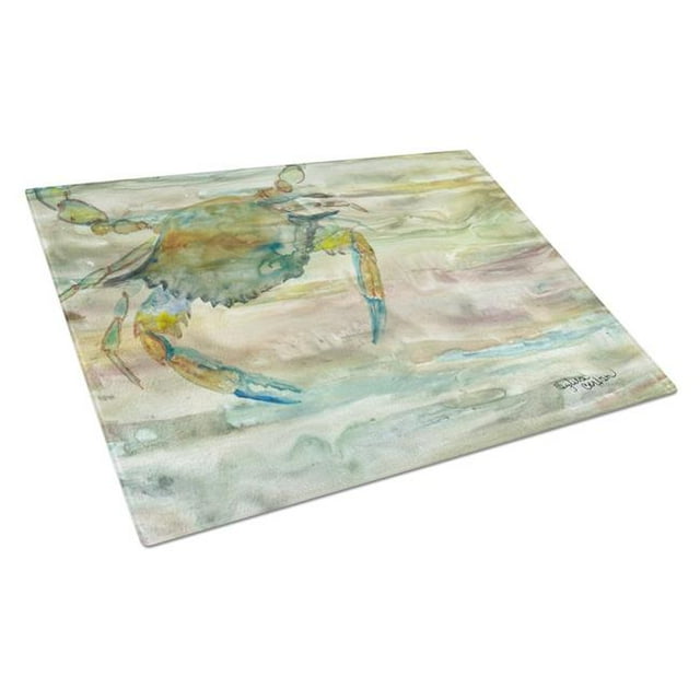 Carolines Treasures SC2013LCB Blue Crab Sunset Glass Cutting Board - Large