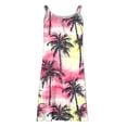 thumbnail image 7 of Women's Cotton Beach Boho Dresses Crewneck Sleeveless Hawaiian Printed Halter Cover Up Dress Womens Casual Print Loose Fits Lightweight Comfy Tank Dresses, 7 of 7