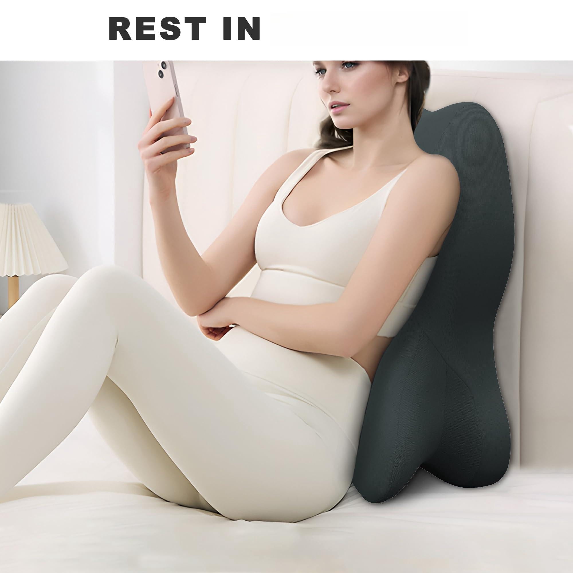 Memory Foam Wedge Pillow  Prone For Sleeping Reading Bed Support & Sitting Up Ideal Massage With Removable Cover
