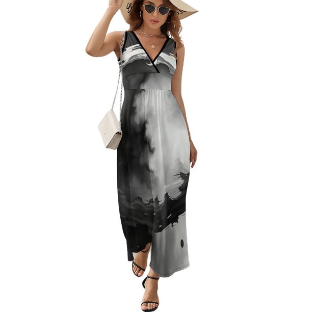 Geometry Vestido Sin Mangas Vestidos Para Mujer, Vestido Suelto De Verano 2025