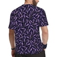 thumbnail image 2 of Wukai Lavender Flowers Print Men's Short-Sleeved Mesh T-Shirt,Quick-Dry Short Sleeve Workout T-Shirt-Small, 2 of 8