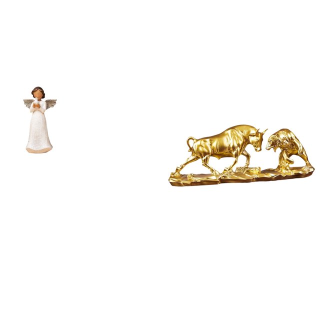 Figura de resina de ángel querubín con paloma y toro, oso Feng Shui, escultura moderna de china para escritorio, sala de estar, regalo decorativo