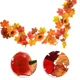 thumbnail image 5 of Guirnalda de hojas de arce otoñal artificiales, planta colgante para Acción de Gracias, Halloween, decoración de chimenea, decoración navideña para el hogar, 5 of 5