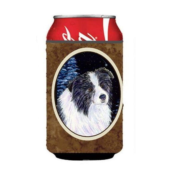 Starry Night Border Collie Can Or bottle sleeve Hugger - 12 oz.