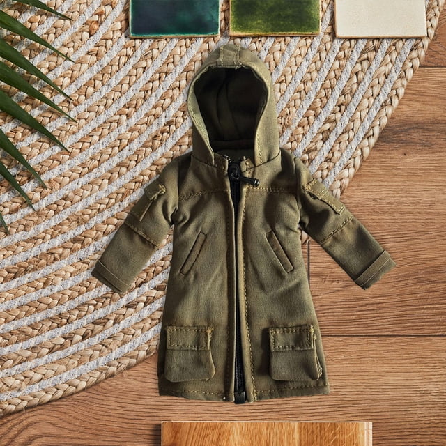 Figuras de acción a escala 1/12, chaqueta para exteriores, accesorio para muñeca, modelo en miniatura de moda, figura femenina de 6 pulgadas, disfraz, verde