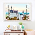 thumbnail image 2 of Adhesivos de pared 3D para ventana falsa del castillo de Neuschwanstein, 60 x 90 cm, 2 of 3