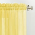 thumbnail image 2 of No. 918 Jillian Crushed Voile Ascot Beaded Sheer Valance, 51"x24", Yellow, 2 of 6