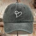 thumbnail image 2 of Baseball Cap Trendy Baseball Caps Men Women Unisex Sporty Casual Adjustable Hats with Heart Print Baseball Hat Army Green One Size, 2 of 3