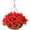 Rose red, variant on Artificial Hanging Plants Flowers Basket,Faux Silk Morning Glory Arrangement in inch Planter Flowerpot,Fake Hanging Flowers for Patio Garden Porch Deck Outdoor Spring Decor(Rose red)