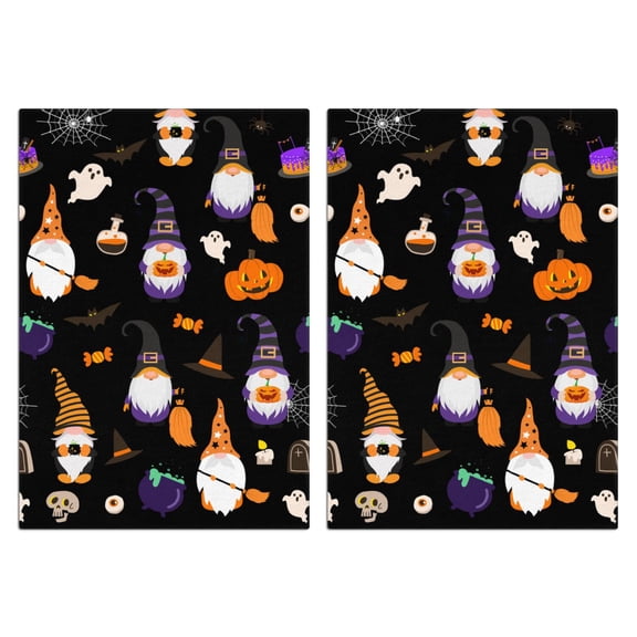 Spooky Halloween Dish Towels Set of 2, Cute Pumpkin and Ghost Kitchen Towels 18x26, Soft Absorbent Tea Towels, Witchy Hand Towels for Kitchen Decor, Fall Coffee Bar Towels