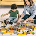 thumbnail image 2 of Flooyes Construction Race Tracks Toy for 3 4 5 6 7 8 Year Old Kids, Flexible Track Play Set, Engineering Road Games, Birthday Gift for Boys Girls, 2 of 8