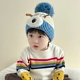 thumbnail image 2 of Kannior Thick Warm Hat for Winter Cute Dog Knitted Beanie Hat with Fleece Lining and Pom Pom, Soft Winter Cap for Cold Weather, 2 of 6