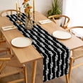 thumbnail image 3 of Black Knot Table Runner - 36 Inch Long, Kitchen Dining Table Runner Dresser Scarves, Nautical Striped Monochrome Ocean Farmhouse Decor for Coffee Tables Wedding Party Banquet, 3 of 8