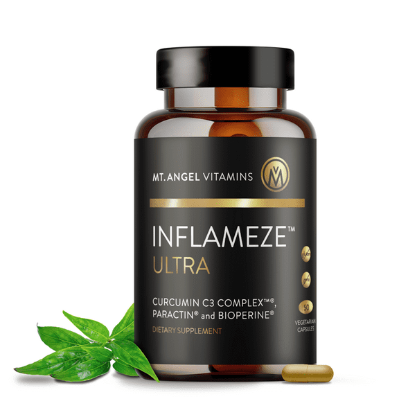Inflameze Ultra by Mt. Angel Vitamins, 50 Ct - With Paractin®, Curcumin C3 Complex®, Bioperine® and Organic Ginger Root