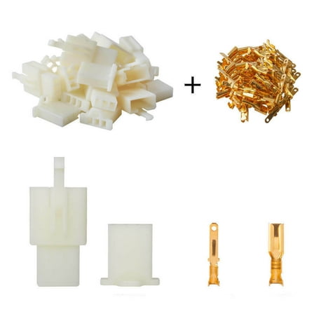 10 Kits Car Motorcycle Connector 2.8 mm 3-Pin Male Female Electric Plug Socket