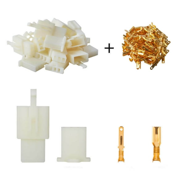 10 Kits Car Motorcycle Connector 2.8 mm 3-Pin Male Female Electric Plug Socket