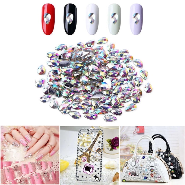 5 uds. Precioso arte de uñas Rhinestone AB colorido DIY manicura decoración encanto Ygjytge Cuidado Belleza