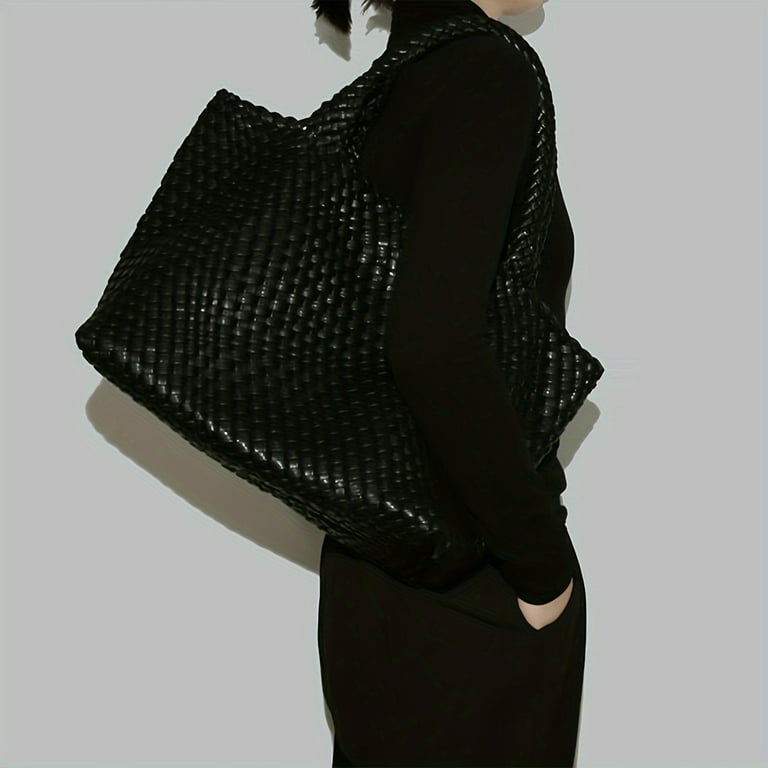 Classic Minimalist Tote Bag Solid Color All Match Shoulder Bag with Mini Insert Pouch for Women Walmart