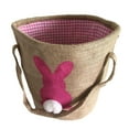 thumbnail image 3 of Cesta de Pascua Sunnimix Cubo de Conejo de Pascua Rosa Bolsa de Almacenamiento Reutilizable, 3 of 8