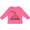 thumbnail image 3 of Inktastic Little Sistersaurus Girls Long Sleeve Toddler T-Shirt, 3 of 5