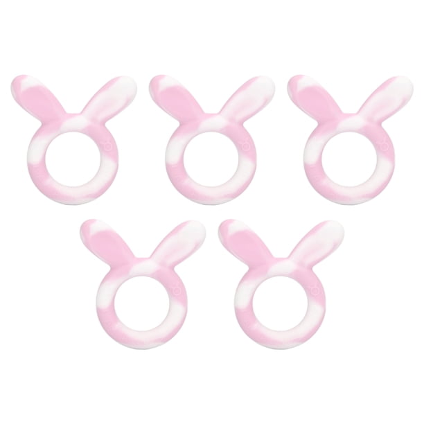 Juguetes para la dentición la salud bucal alivia las orejas de conejo Juguetes para la dentición suaves 5 piezas de silicona para el bebé para el hogar ANGGREK Otros