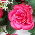 thumbnail image 4 of ZOELNIC 2PCS Artificial Hanging Flowers 3.3Ft Artificial Rose Vine Hanging Plants Artificial Flower for Home Room Garden Wedding Indoor Outdoor Decoration, Red, 4 of 11