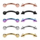 thumbnail image 2 of 10 Piezas 16G 316L de Acero Inoxidable Nariz de Septum Herradura Ball Hoop estilo 2 8 mm, 2 of 3