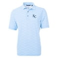 thumbnail image 2 of Men's Cutter & Buck Light Blue Kansas City Royals Virtue Eco Pique Botanical Print Recycled Polo, 2 of 3