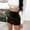 Black, variant on Elvqul Leather Skirts for Women Solid Color Plus Size Black Mini A-Line Wrap Casual Summer Skirts